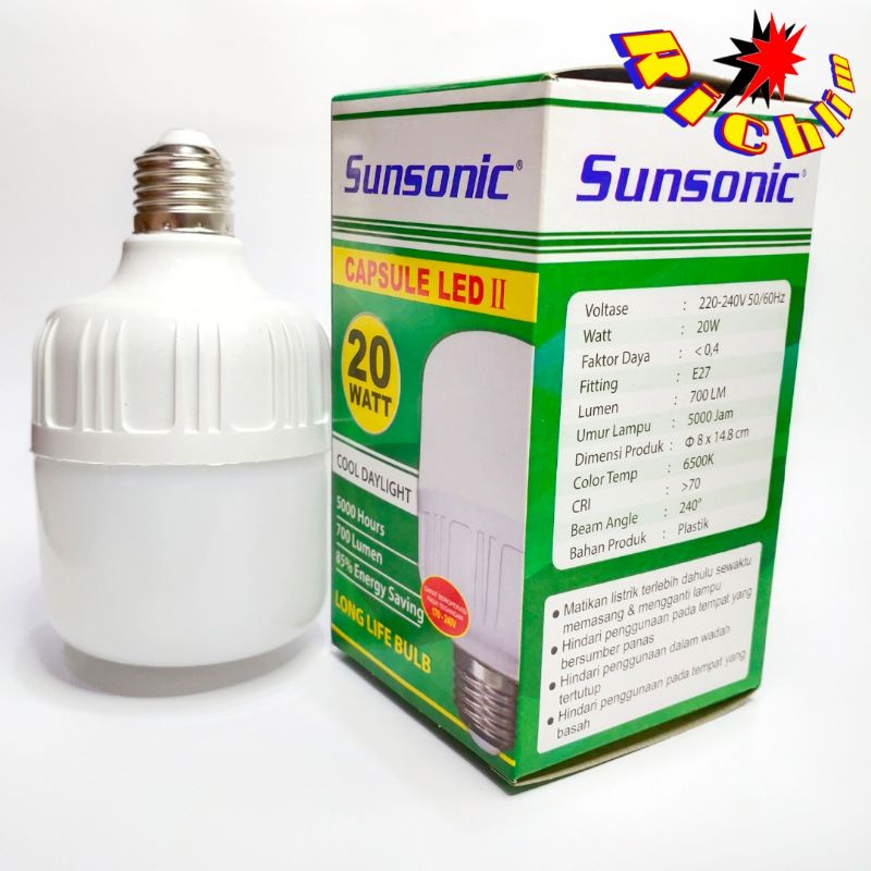 lampu Led 20 Watt / Bohlam Lampu Led Murah