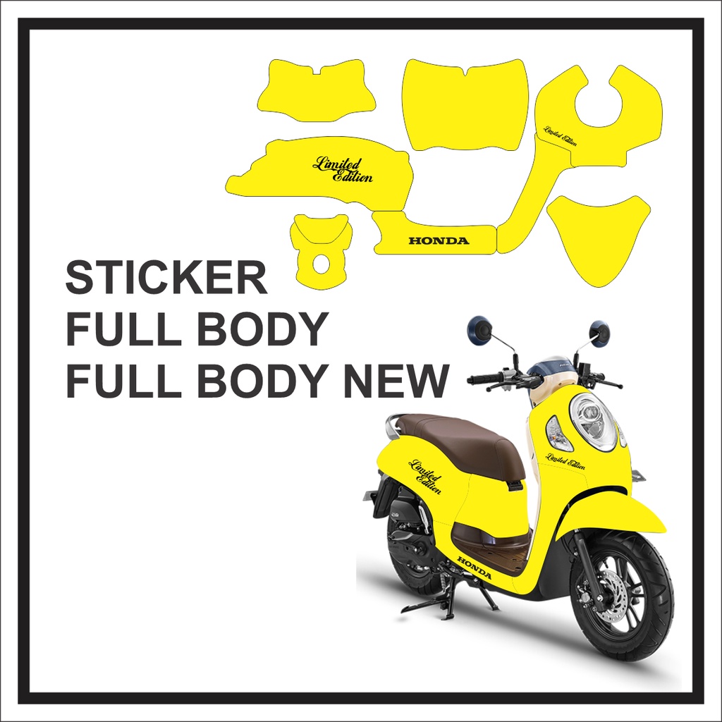 Jual Stiker Motor Honda Scoopy Full Body Sticker Decal Scoopy Polos