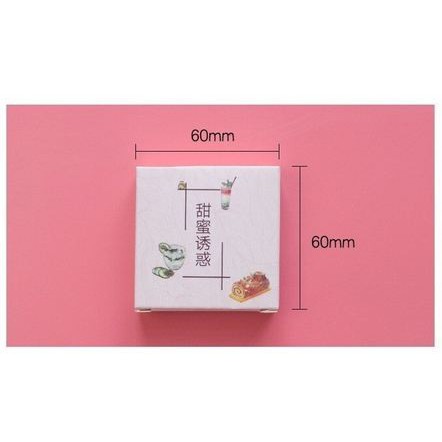 6x6cm Color Cute Label Stickers Series - Seri Label Stiker 6x6cm