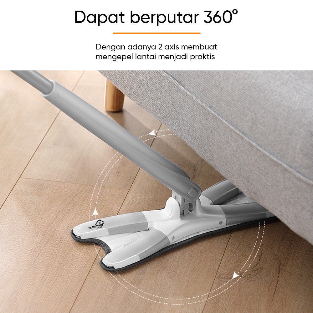 Alat Pel peras Praktis mop magic bentuk Light X-shape Mop/ pel putar twist mop YK-107