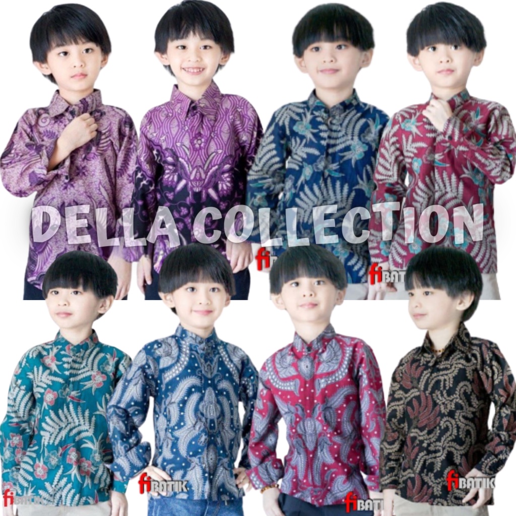 Kemeja Batik Anak Lengan Panjang Usia 1-14 Tahun Batik Keris Ungu Kemeja Batik Anak Laki Laki Terbaru