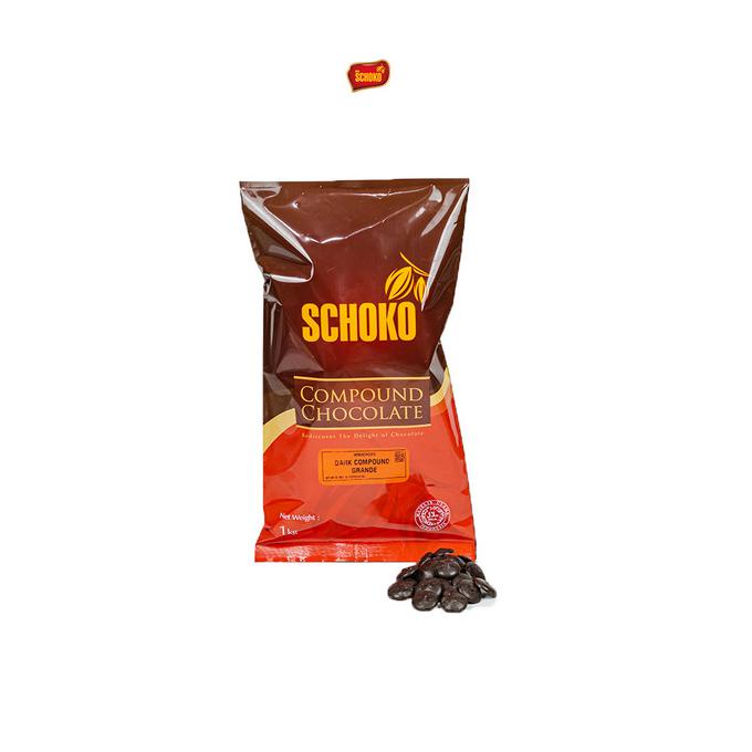 

SCHOKO Dark Compound Grande Coin - 1Kg GRATIS ONGKIR Kode 304