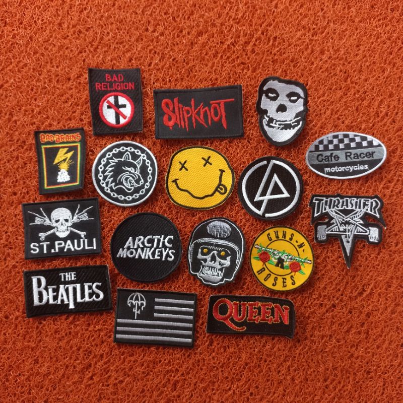 Patch bordir mini Musik premium buat di jaket topi best quality