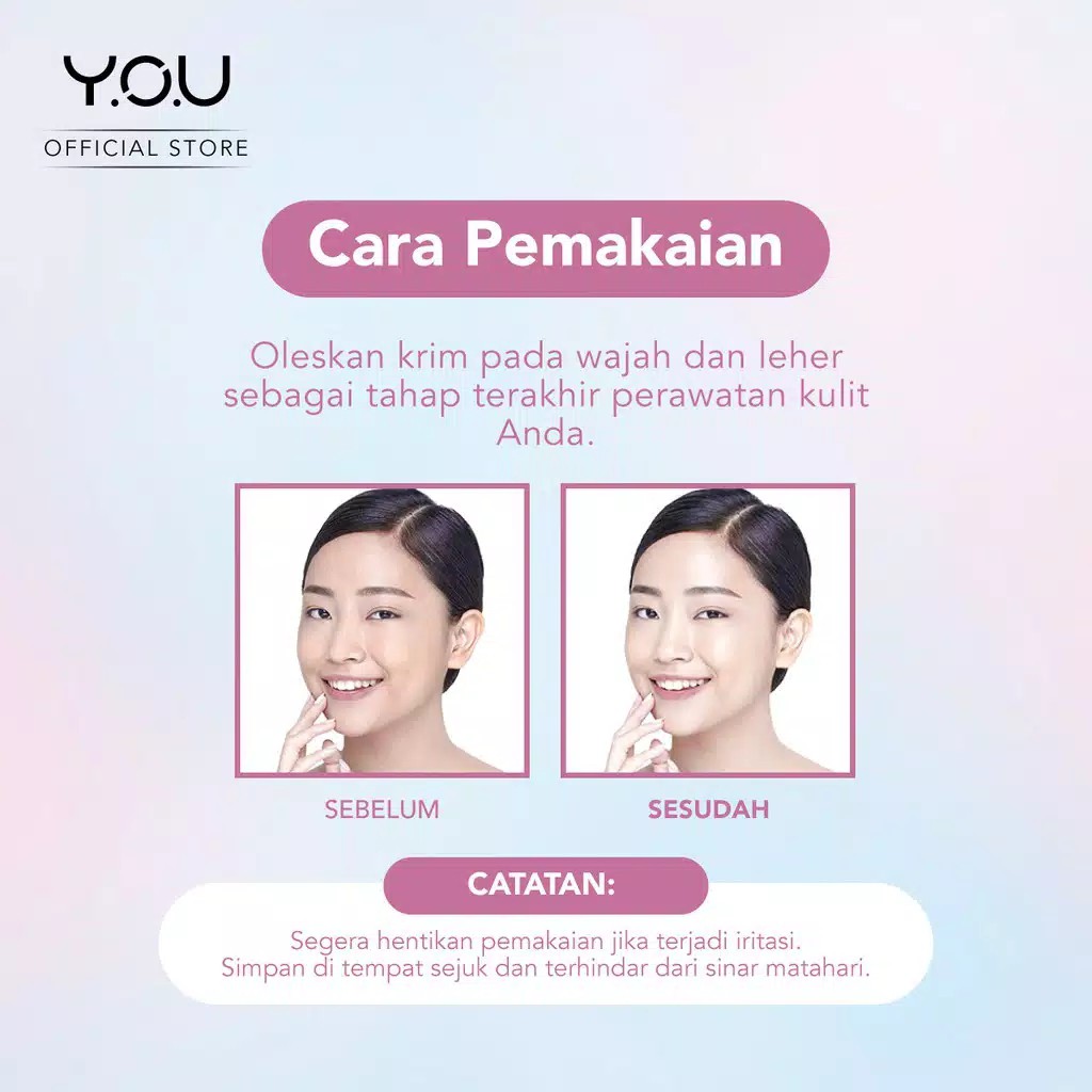 (cyber) cod  terbaru  you dazzling tone up face cream