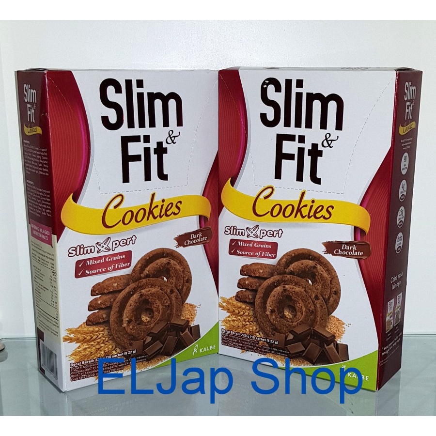 

Cemilan Kue / Cookies Slim and Fit by Kalbe Isi 10 Sachet Rasa Dark Chocolate | cookie