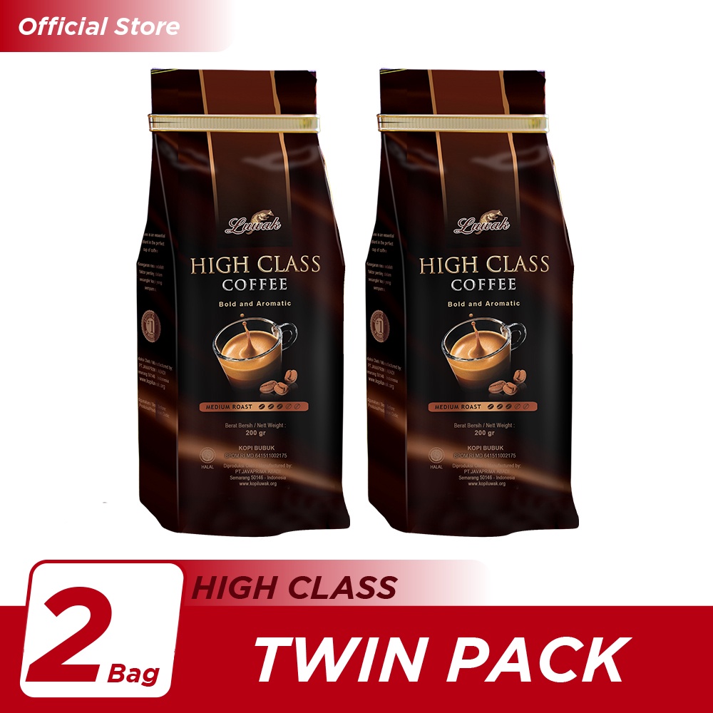 Kopi Luwak High Class Medium Roast Powder 200gr Twin Pack