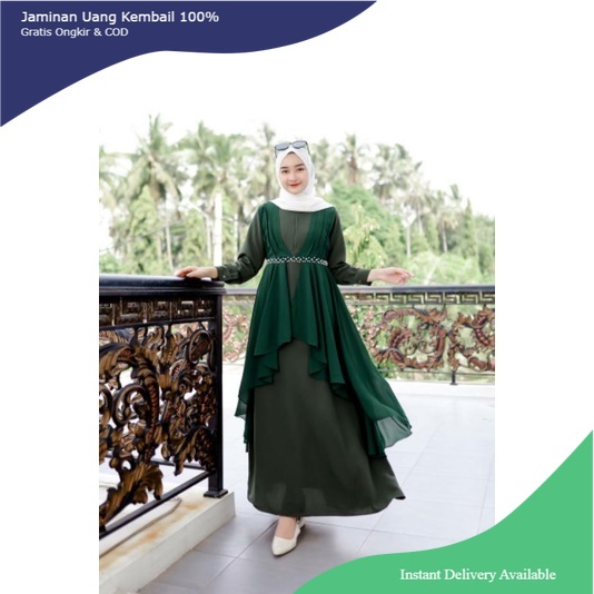 Busana Muslim Wanita Terbaru Gamis Dress Bahan Corina Sweding Gaun Kondangan NEW FRIYA MAXI