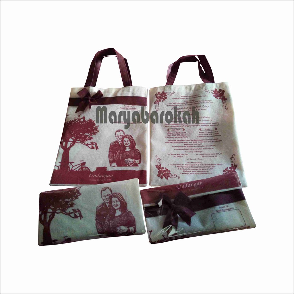 Undangan Pernikahan Cantik Wedding Invitation Bag Murmer Bermanfaat Harga Bersahabat