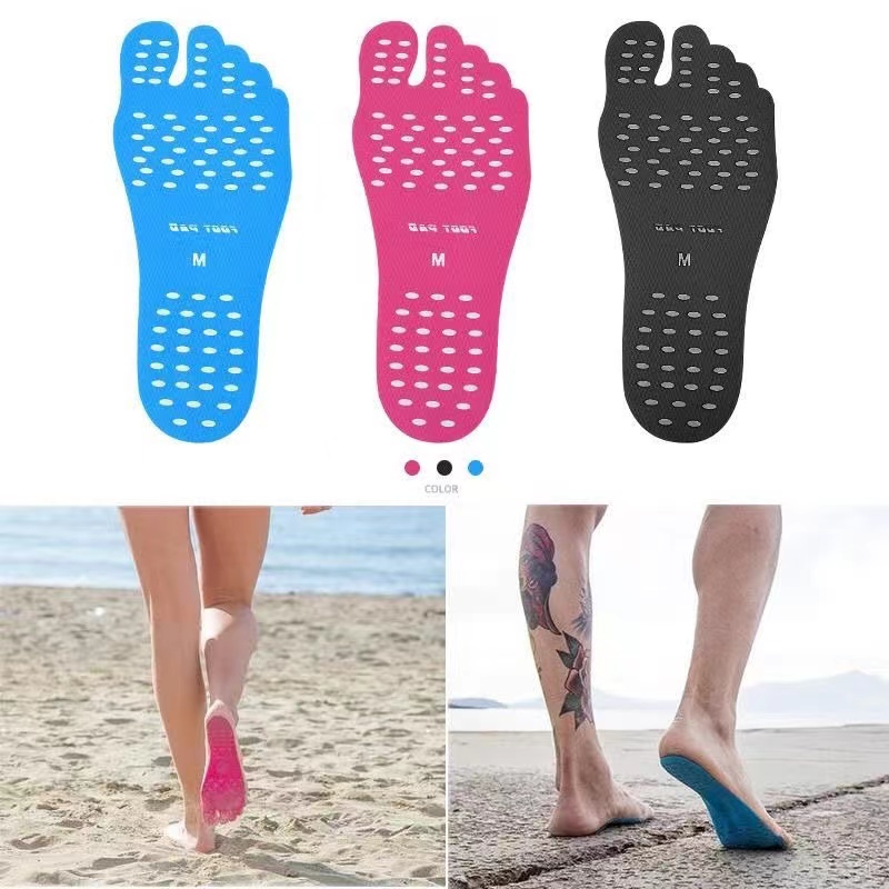 sticker shoes stick on sole pad alas kaki tempel Pantai