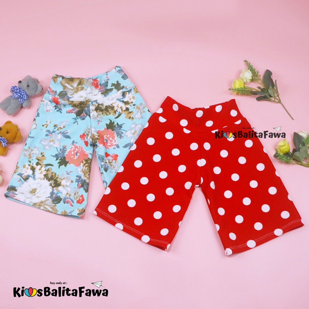 Kulot Anak Motif Uk. 3-4 th / Celana 3/4 Balita Cullotes Pants Kulot Pants Celana Anak Perempuan