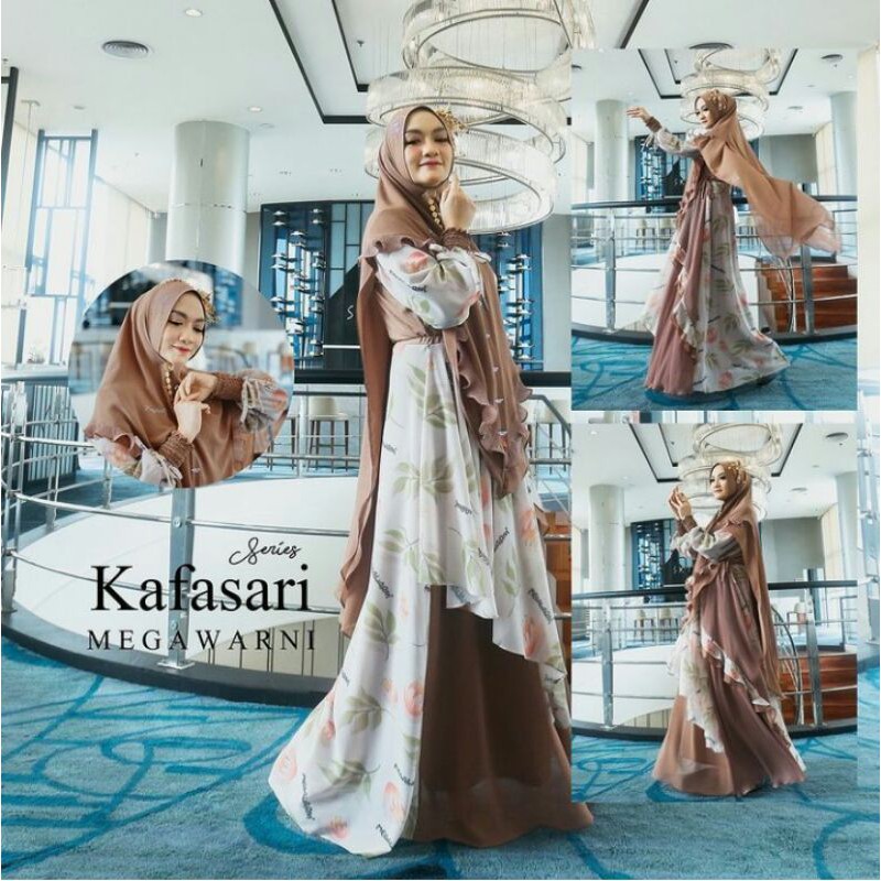 Gamis Syar'i MEGAWARNI KAFSARI by MEGAWARNI ORI(Ready siap kirim)