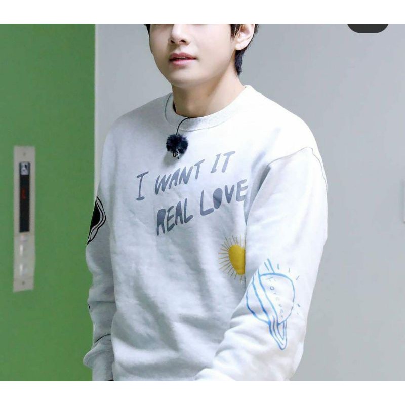 Basic Sweater BTS Kim Taehyung style i want it real love // sweatshirt BTS kim Taehyung