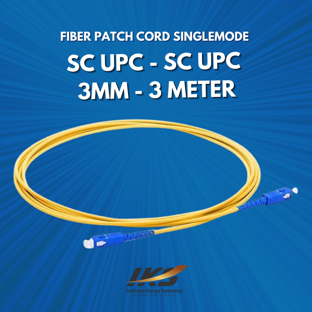 Patchcord SC UPC Kabel Fiber Optik Patch Cord Diameter 3mm