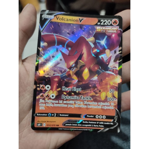 kartu pokemon volcanion V basic fire api card booster pack s6h E RR tcg indonesia new original