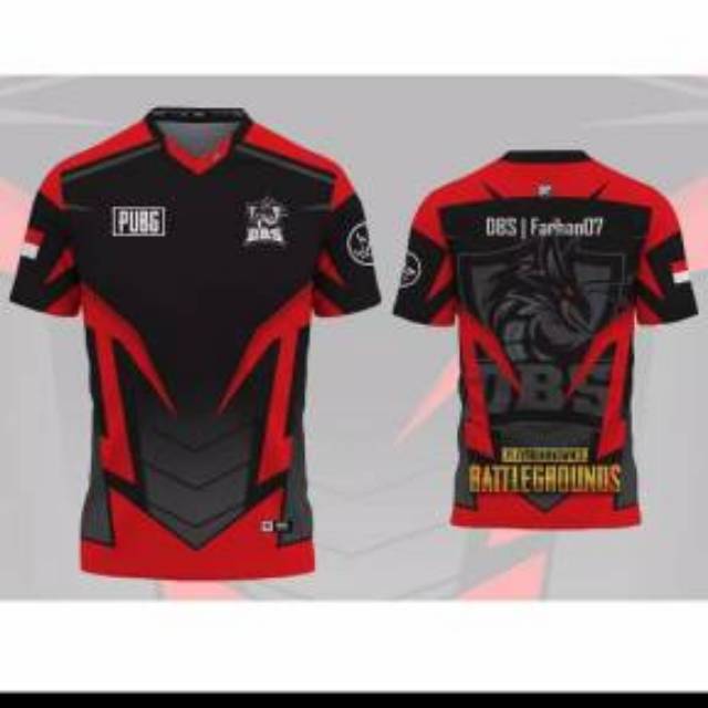 JERSEY KAOS BAJU  GAMING GAME CUSTOM PUBG  terbaru merah 