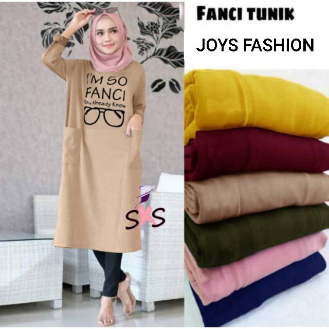 JF Atasan Tunik Kaos Babyterry Jumbo Wanita Muslimah Terbaru FANCI