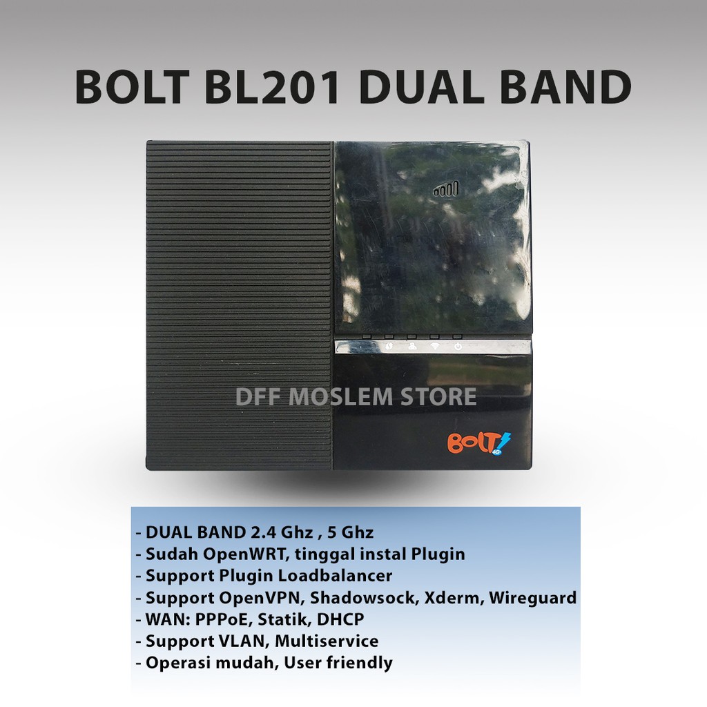 Modem Router Wireless Wifi BOLT BL-201 OPENWRT Normal Dual Band