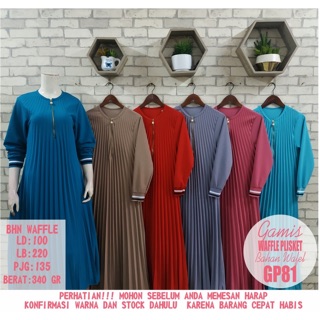  Baju  Gamis  wanita busui plisket  full depan saku kanan 