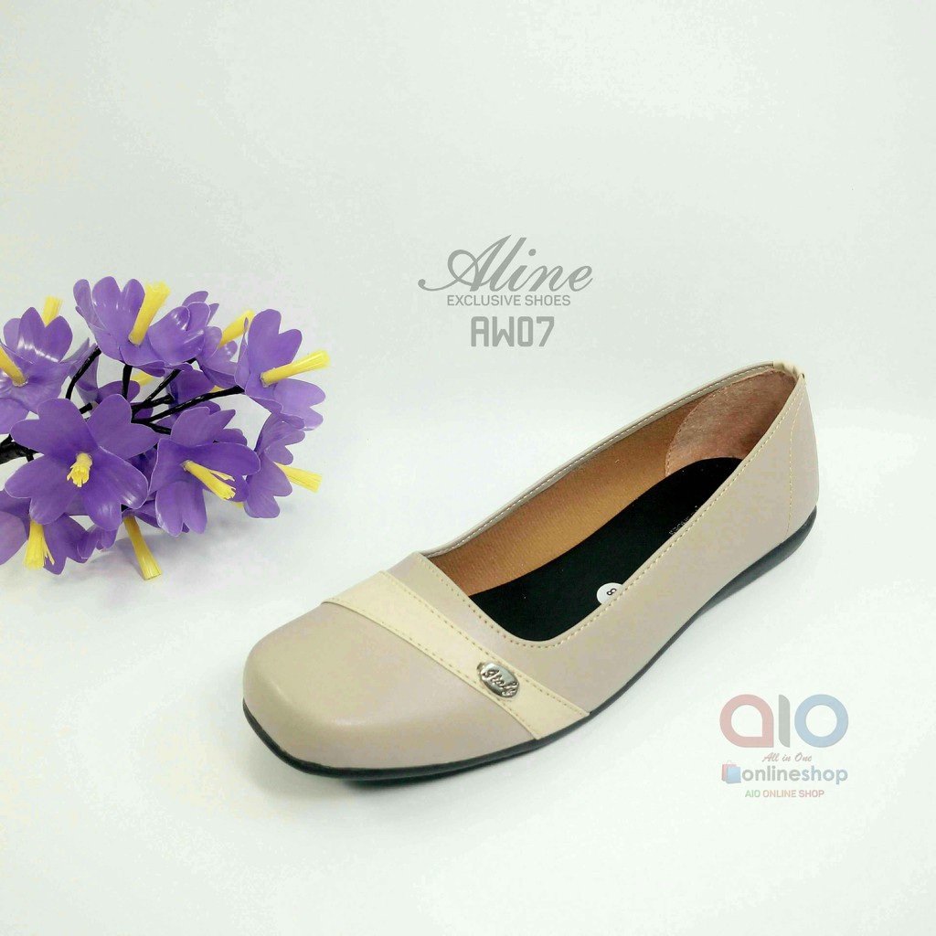 Aline Sepatu Flat Wanita Pantofel Teplek Flats Shoes Formal AW07