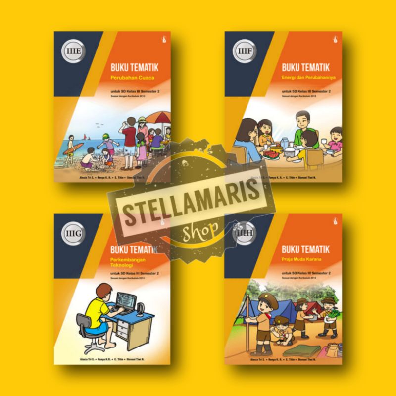 Jual Paket Bundle 4 Buku TEMATIK KANISIUS SD Kelas 3 Semester 2 Jilid E ...