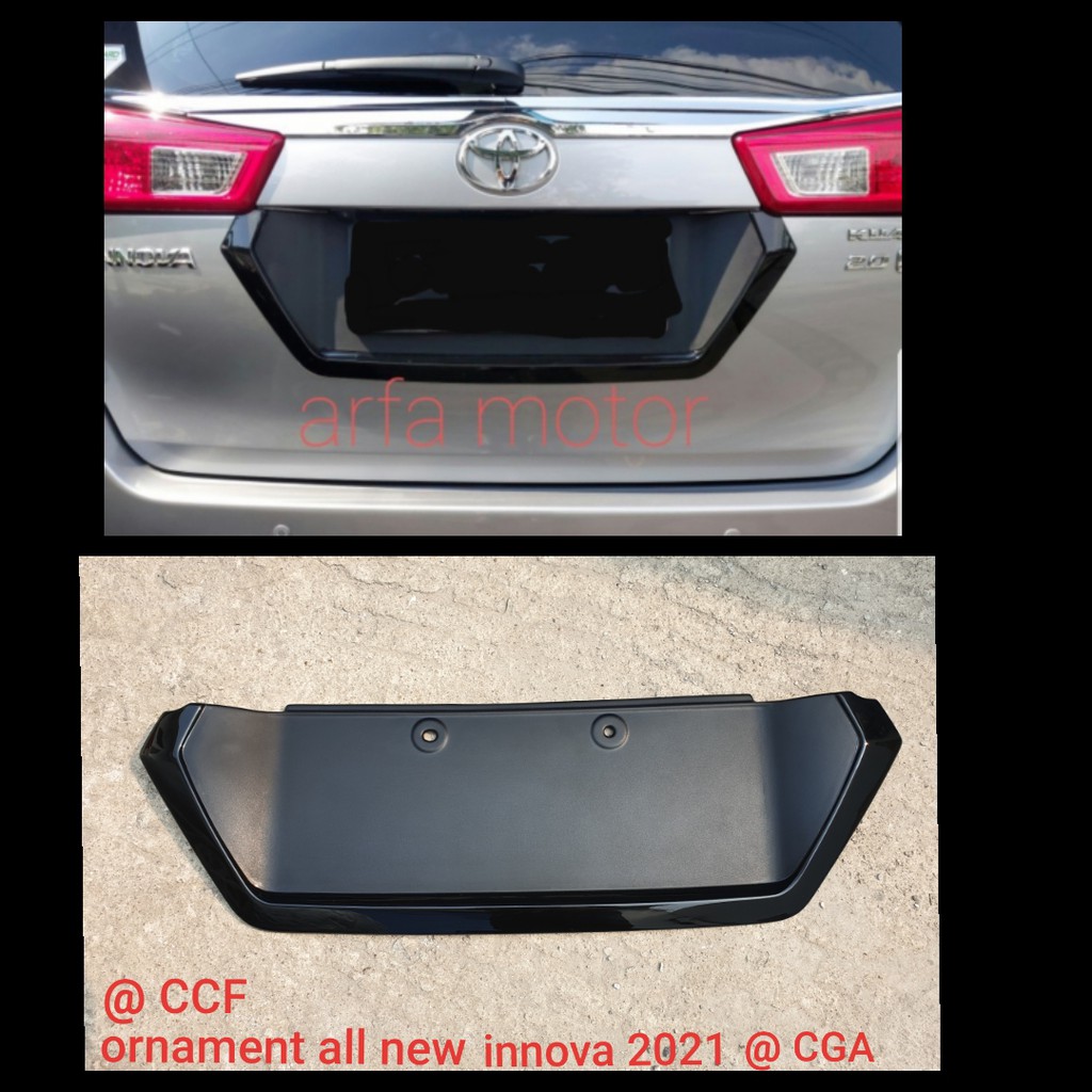 Lisence Ornament Tatakan Plat Nomor All New Innova Reborn Hitam