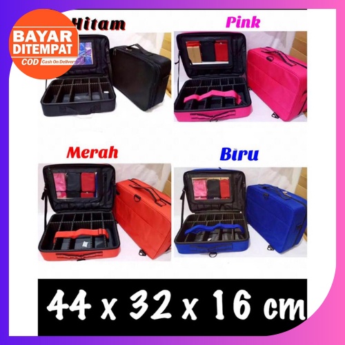 Promo Tempat Make Up /Beautycase /Tempat Kosemetik Ukuran Besar 44x32x16cm T4570