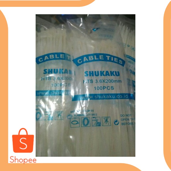 Jual kabel ties cable ties kabel tis tali krek tali plastik 3.6 x 200mm Bu Murah