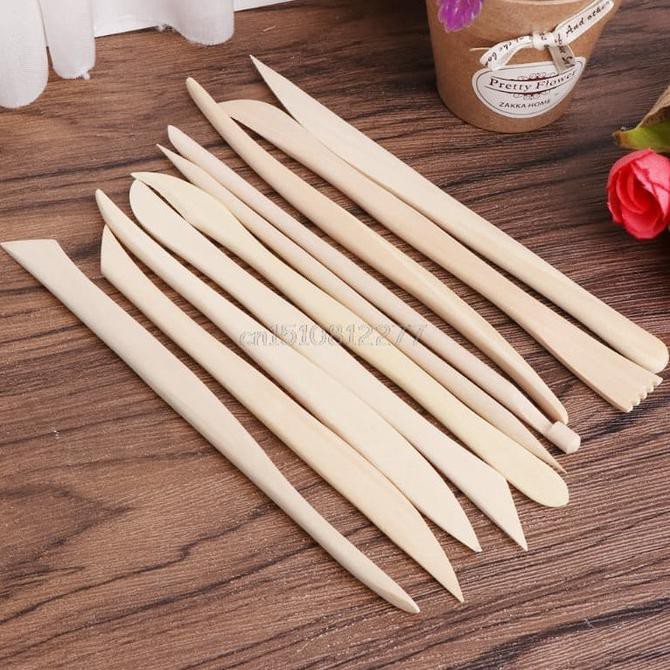 

Ready! Wooden Pottery Clay Sculpture Carving Modelling Tools (10X2Pcs) Murah