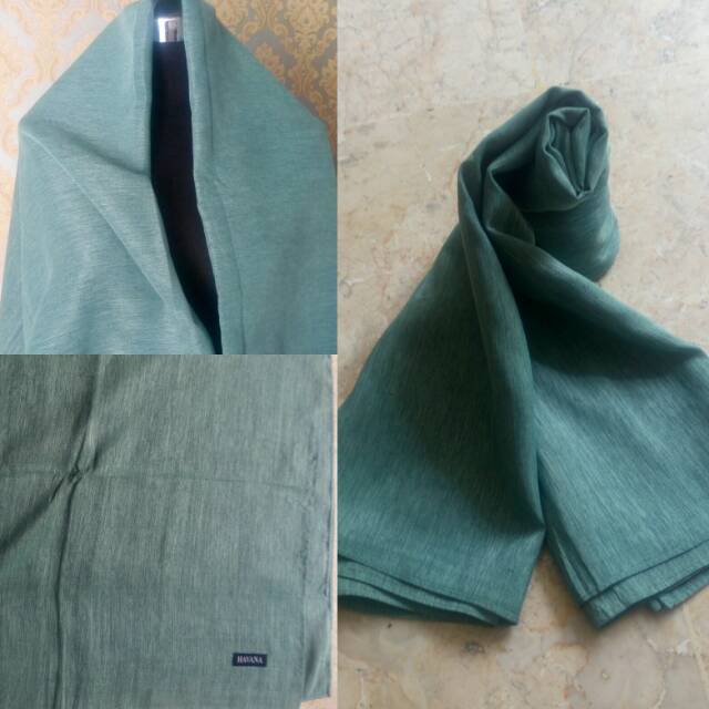 kerudung Jilbab Segiempat Hijau Daun New