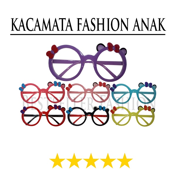 Kacamata Anak Anti Radiasi Fashion Motif Pita Kacamata Anak Motif Bulat Kacamata Lensa Transparan High Quality Kids Sunglasses