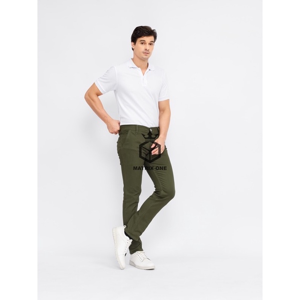 CELANA CHINO Panjang pria Slimfit KERJAHARIAN Santai Casual Formal Hitam Abu Cream Mocca Size 27-42