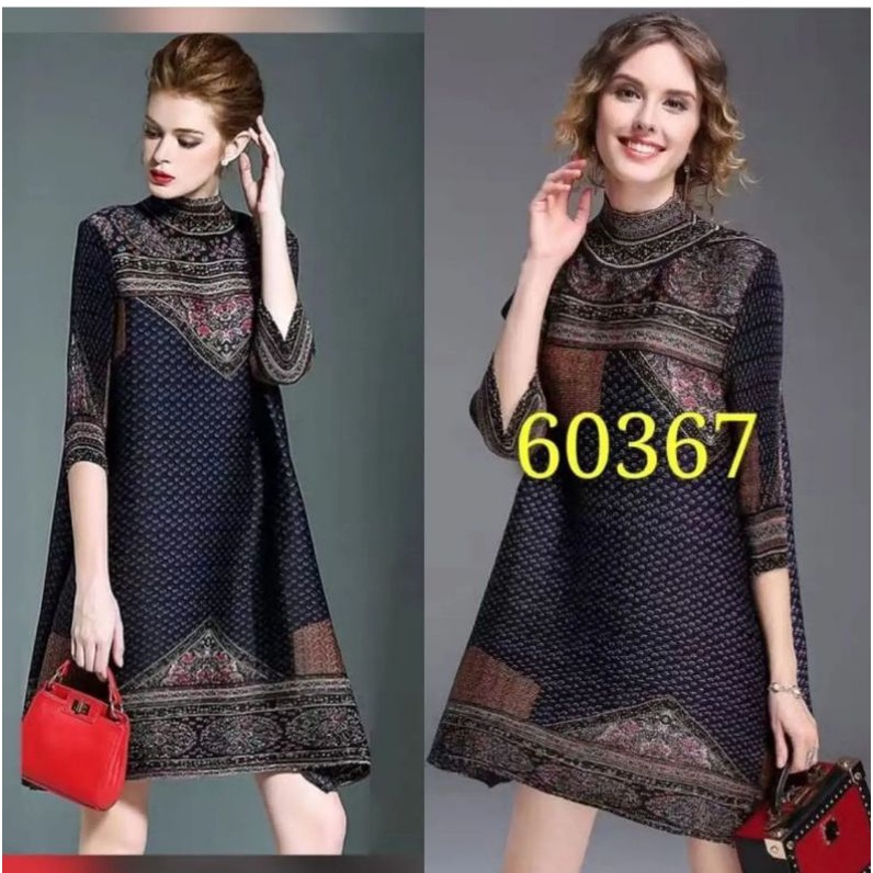 dress plisket motif / dress plisket premium wanita / dress plisket premium bangkok