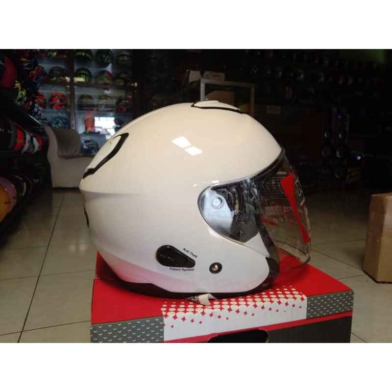 KYT Kyoto R Solid White / Kyoto R Putih Original kyt-White solid ori