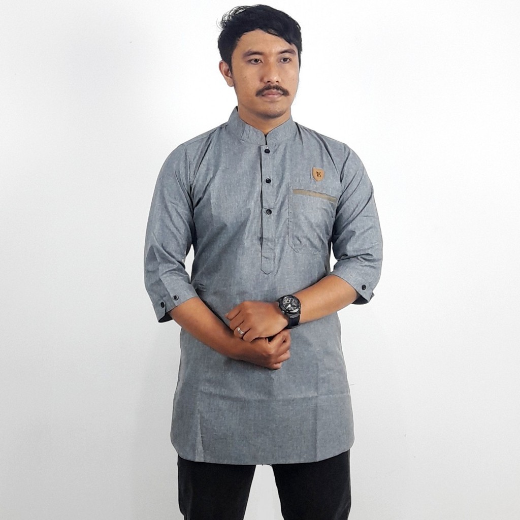 Kurta Muslim Pakistan [ Real Pict ] Pakaian Pria Muslim Baju Koko Qurta Muslim Ramadhan