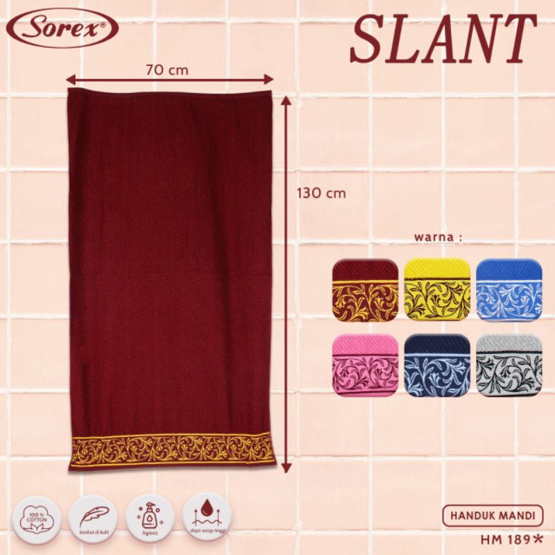 Handuk Sorex Towel HM 189 {70x130cm} Besar |fcx