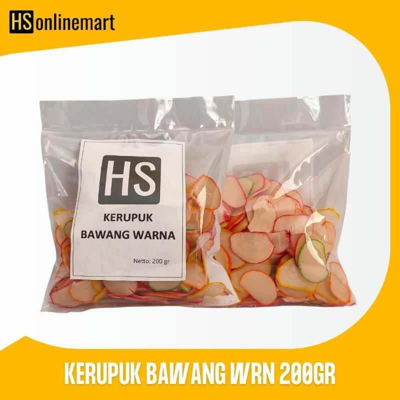 

( Murah ) Kerupuk bawang warna 200gr mentah