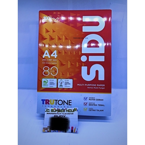 

Sidu 80 GSM, 215 x 330 mm isi 500lmbr