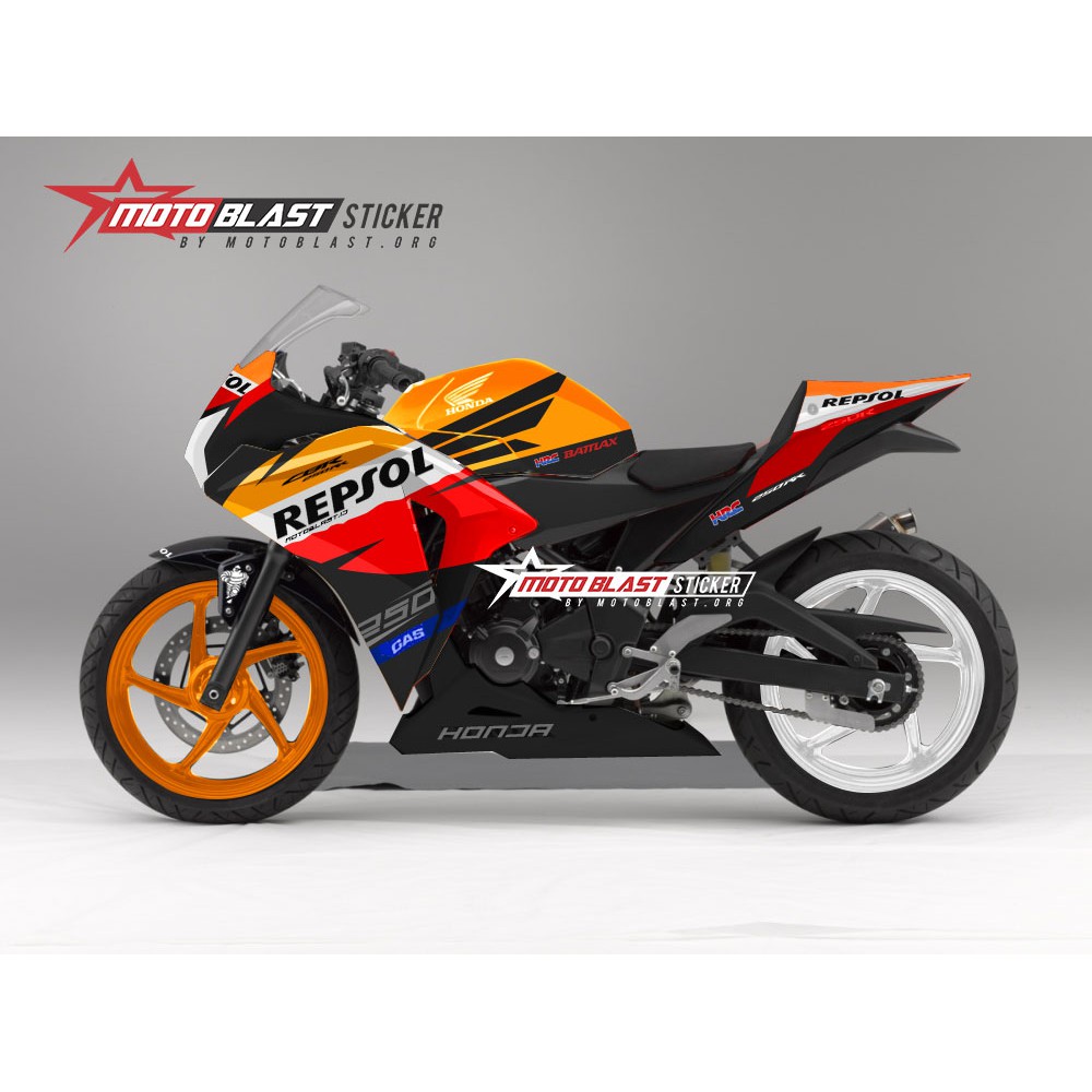 Decal stiker striping motor Honda CBR250R Thailand Repsol
