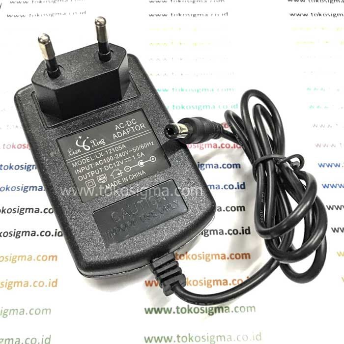 ADAPTOR AC to DC 12V 1.5A jek 5.5x2.5mm