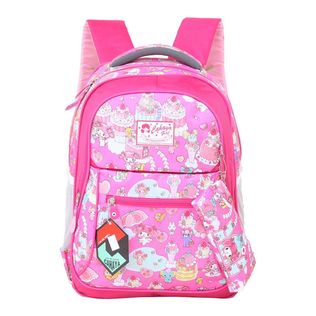 Tas Ransel Permpuan SD Bonus Tempat Pensil Jas Hujan Tas Tas Anak Perempuan My Melody Princess Unicon Cute BONUS Raioncover Jas Hujan Cute TK SD Ransel Gendong Cewek Cantik Gambar Kartun Lucu Imut Keren Murah Awet