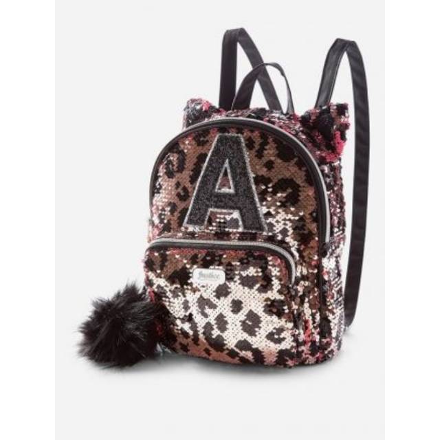 pastel initial flip sequin mini backpack