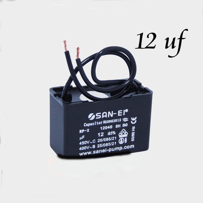 12 uf/450 V SAN-EI CAPACITOR KOTAK / CAPASITOR PETAK / KAPASITOR POMPA