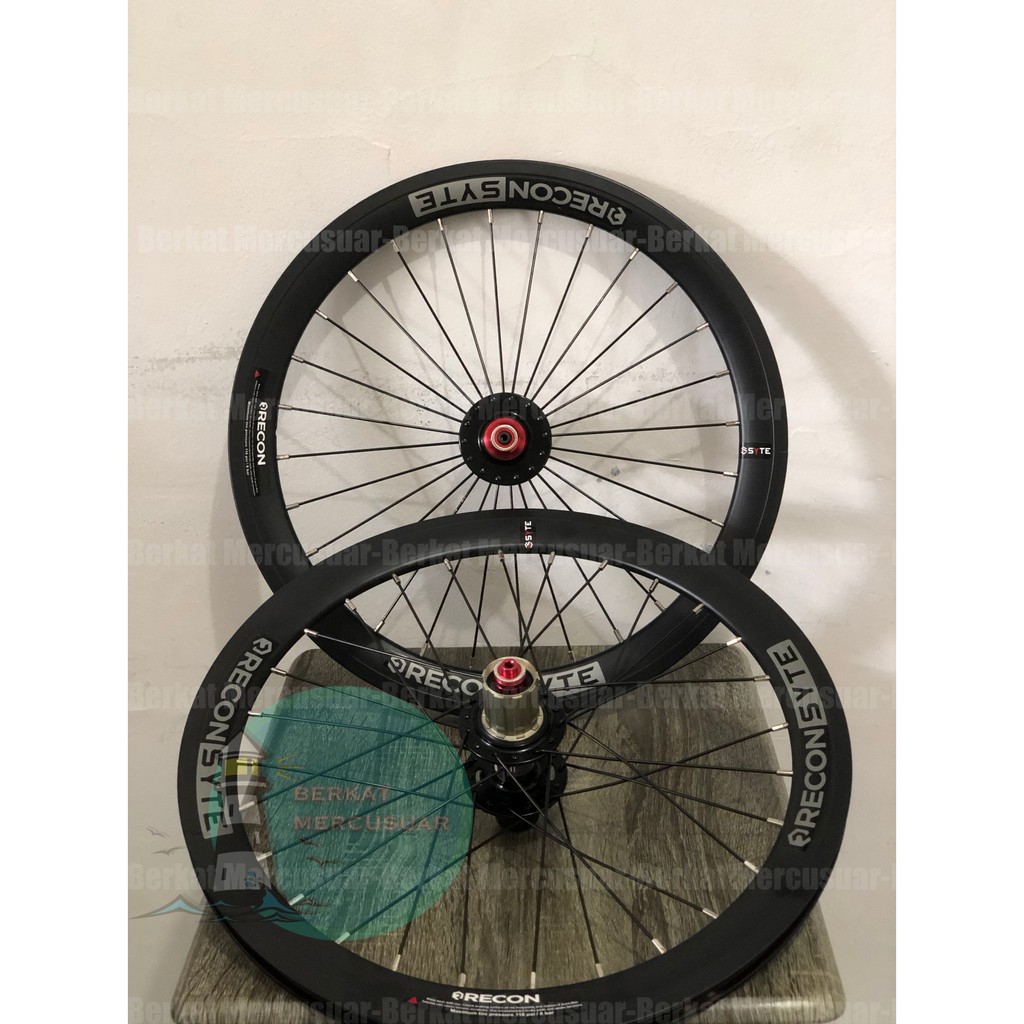 SYTE Recon Wheel Set 20 Murni (406) Free Hub Tawon 28H FV Sepeda Lipat