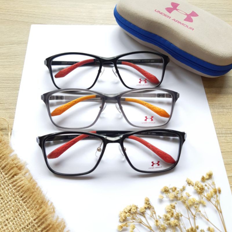 Frame Kacamata Cowok/Pria HA Lensa Minus+Antiradiasi