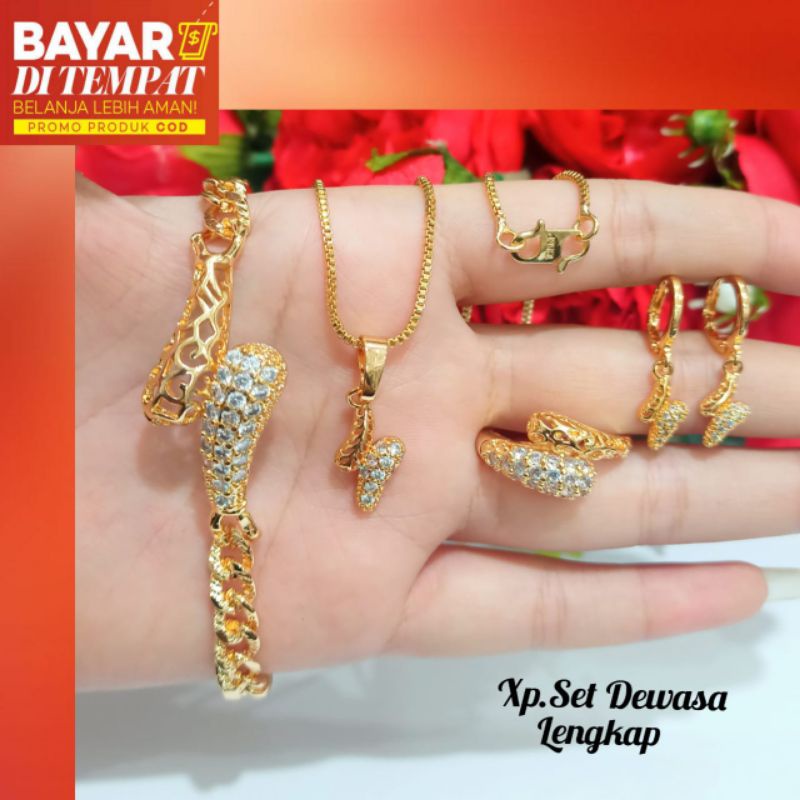 Set Dewasa permata cobra,Gold tidak Karat