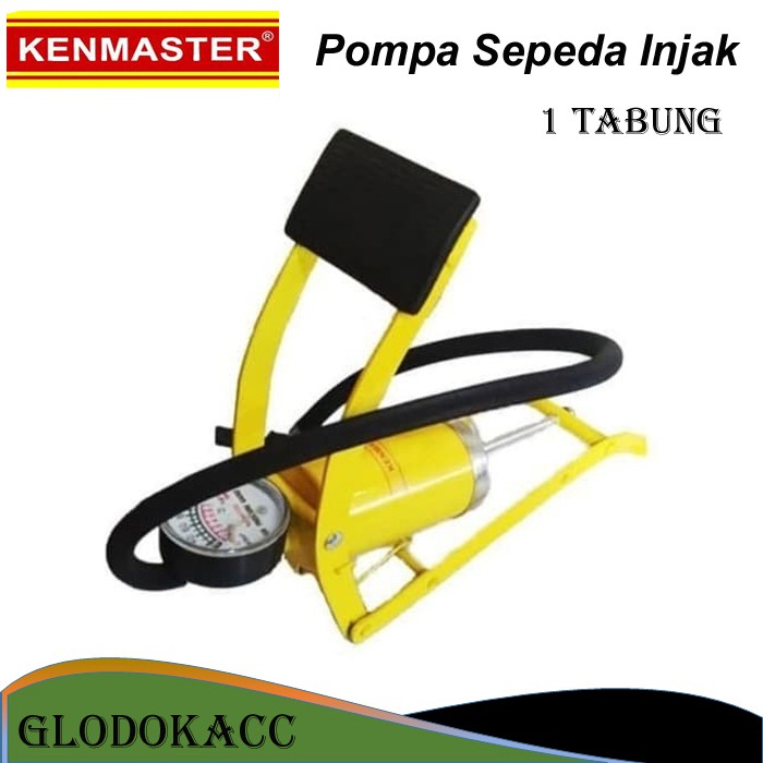 Pompa Sepeda Injak 1 Tabung / Kenmaster Pompa Angin Motor, Mobil