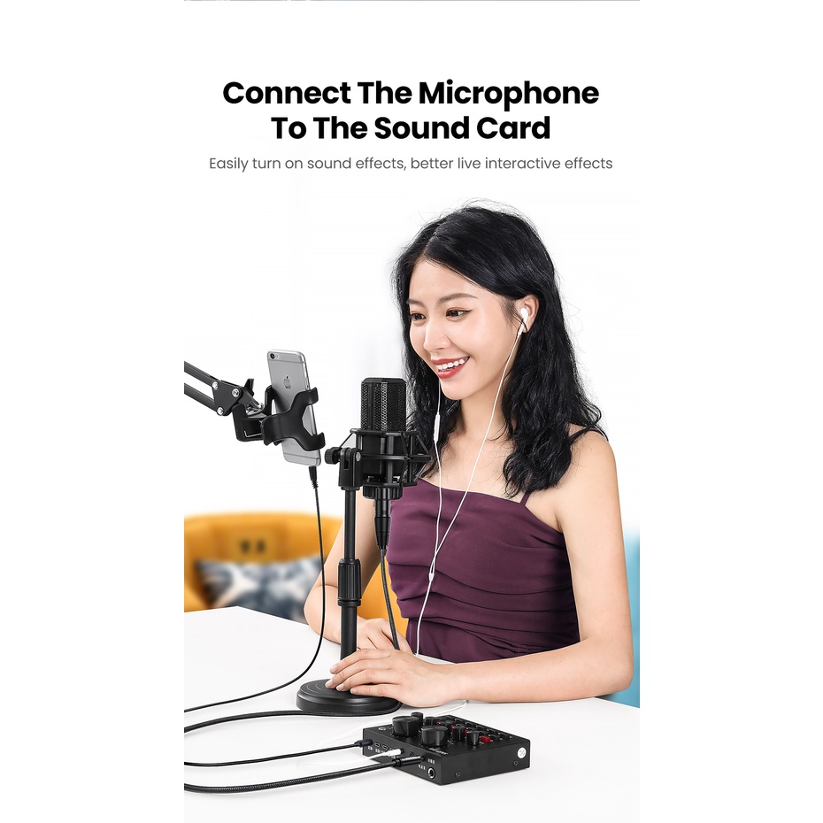 UGREEN Kabel Microphone Karaoke Audio XLR Hifi Female To 3.5mm Male