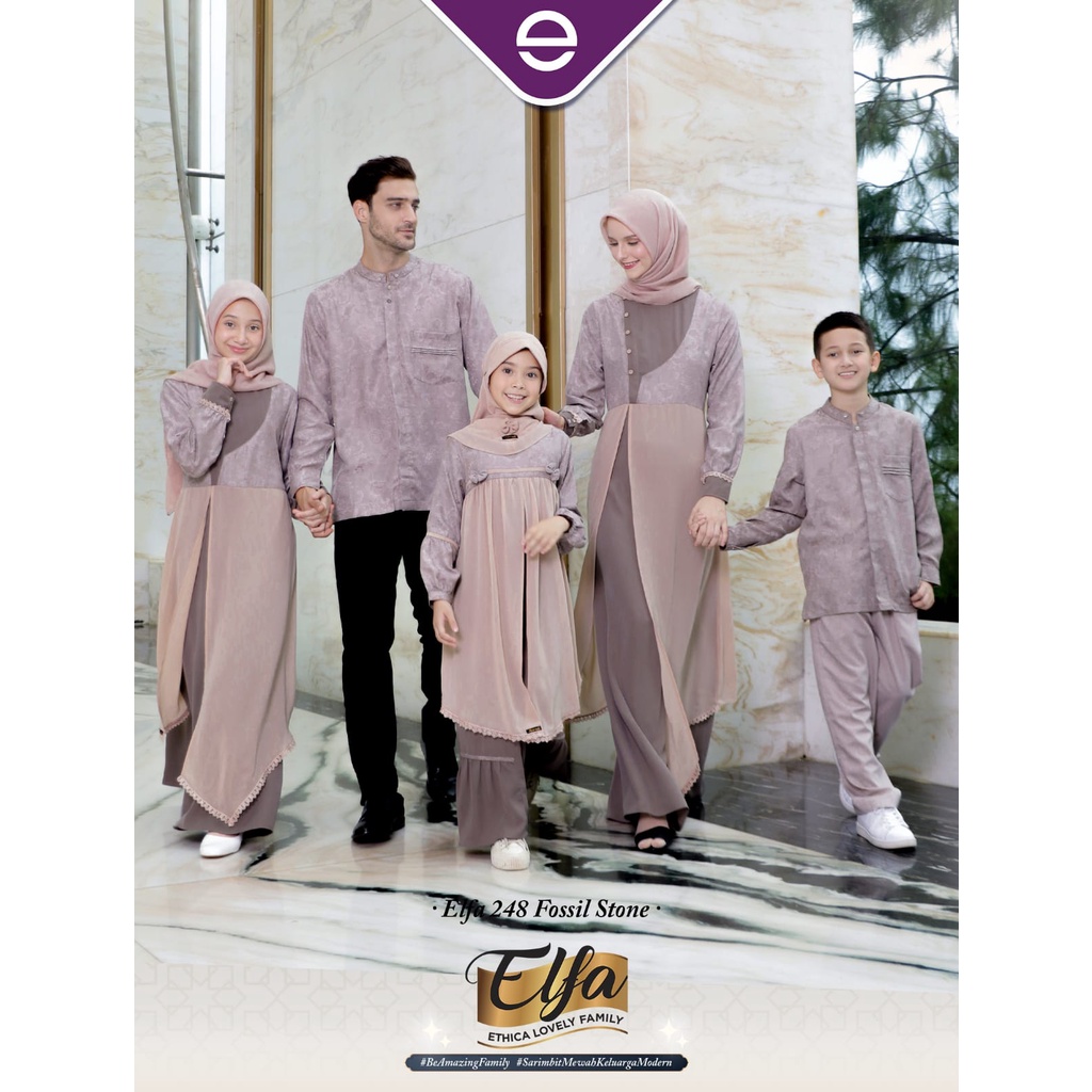 Sarimbit 2022 ETHICA ELFA 248 FOSSIL STONE // Kagumi 245 Kagumi Kids 112 Kahfi 210 Kahfi Kids 156