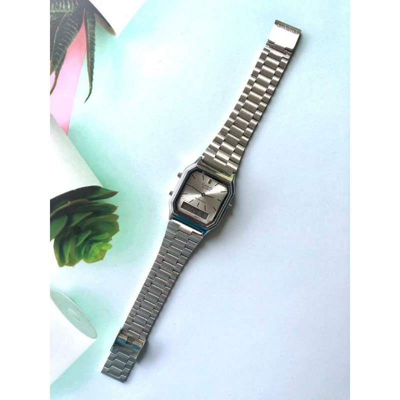 [Jam tangan casio] CASIO AQ 230 Staiess Stell