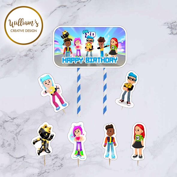 Hiasan Kue Cake Topper Birthday PK XD isi 7